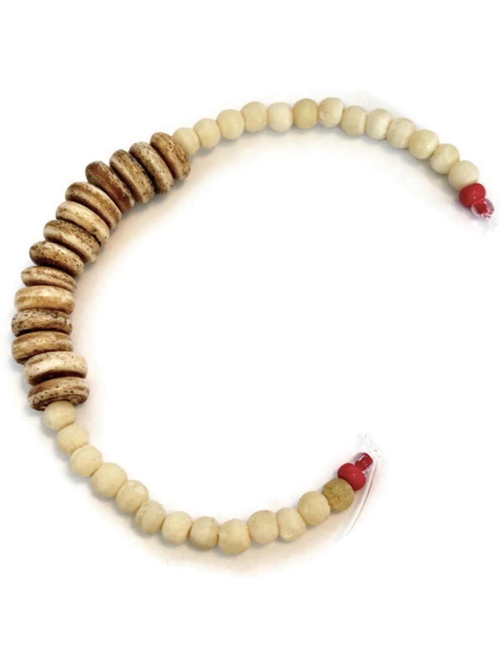 As Low As $2 Natural Bone Rondelle Beads 9mm x 3mm with 4mm rounds (14 + 26)